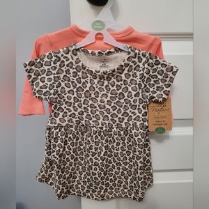 Baby Leopard Dress and Cardigan Set